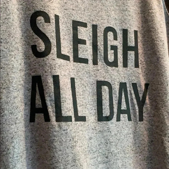 Free Press Sleigh all Day Gray and Black Shirt - Picture 4 of 7